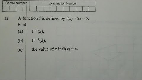 Functions Exam questions