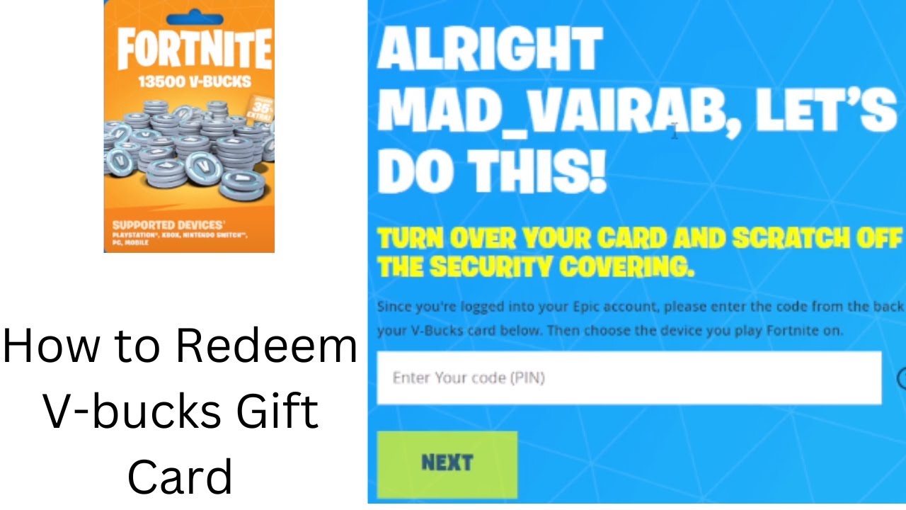 When I try to redeem my V-Bucks card, why don't I see my console