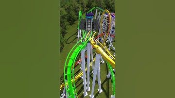 One to the left, one to the right #rollercoaster #nolimits2 #shorts