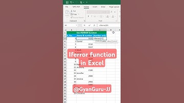 Iferror function in Excel. #shorts #shortsfeed #shortsvideo #shortvideo #excel #exceltips #account