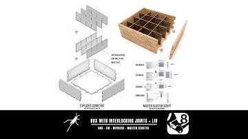 Rhino 8 Parametric Box with Lid and Interior Dividers Grasshopper Script Algorithm for Architecture