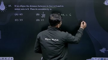 If an ellipse the distance between its foci is 6 and its minor axis is 8. Then its eccentricity ....