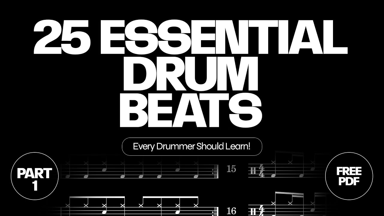 25 Essential Drum Beats Every Drummer Should Know Part 1 | Sheet Music