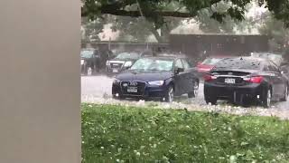 Baseball-Sized Hailstones Damage Cars at Fort Carson