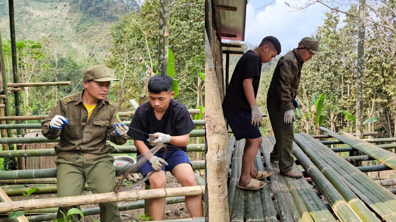 Благодаря поддержке дяди Хуана, Лам успешно завершил возведение каркаса пола на своей новой кухне.