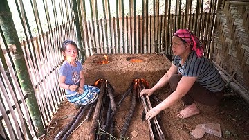 FULL VIDEO : START TO FINISH 408 Days Journey Single Mother Builds Bamboo House in The Forest Alone