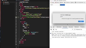 VueJS Overview - 4 - Events (Click, Keyup/Keydown, etc.)