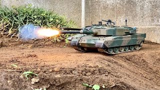 ラジコン戦車で遊ぶ　陸上自衛隊90式戦車　レオパルド2