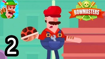 Bowmasters - Gameplay Walkthrough Part 2 - Fernando | Mario Character
