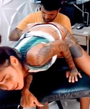 Luana kazaki tik tok video 💥 new tattoo  ♥️ tattoo girl😍 tatto on butt #selfcare