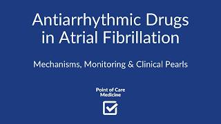 Antiarrhythmic Drugs For Afib A Review For Generalists Amiodarone, Dofetilide, Sotalol, Etc