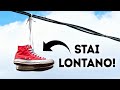 NON ignorate le scarpe appese ai cavi dell'alta tensione se volete essere al sicuro