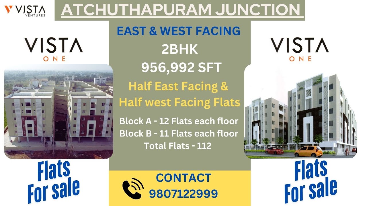 VISTA VENTURE | VISTA ONE |ATCHUTHAPURAM JUNCTION |EAST & WEST FACING | Contact :9807122999
