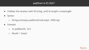 Learning ECMAScript 2017 :  String Padding in ES 2017 | packtpub.com
