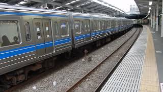 西武新宿線　狭山市駅2番ホームに6000系急行が到着&発車