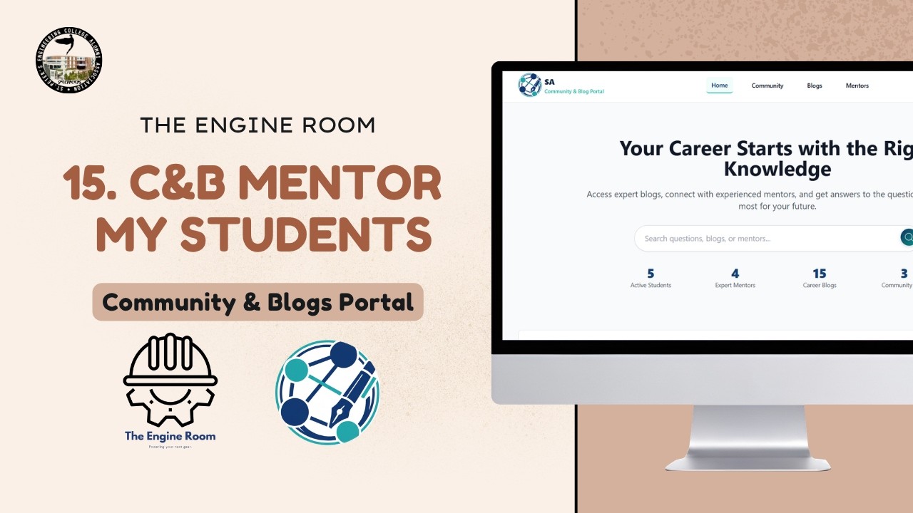 15  C&B MENTOR — MY STUDENTS || Community & Blogs Portal || The Engine Room