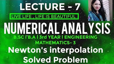 #L-7 l Interpolation formula - Newton Forward and backward l SOLVED PROBLEM l NUMERICAL ANALYSIS l