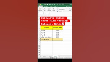 How to use Future Value with Varying Interest Rates📈 FVSCHEDULE in excel #shorts #ytshorts #ytviral