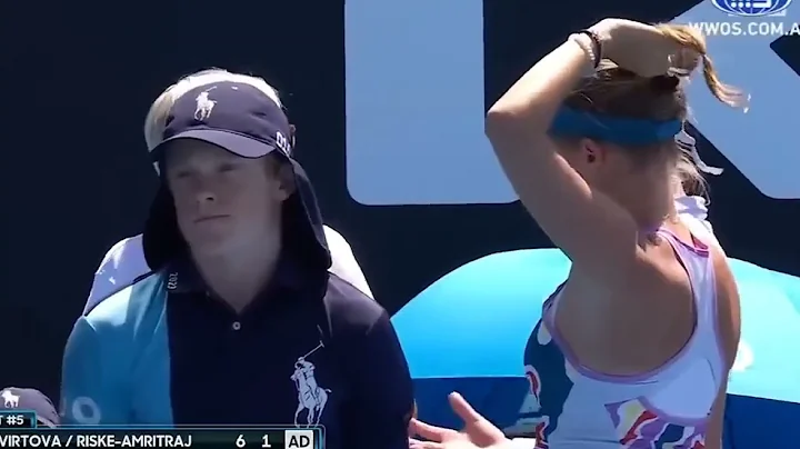 Alison Riske gets mad: Well thats not the rule Car...
