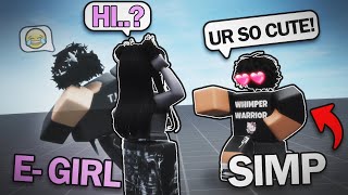 #1 Blade Ball PLAYER Trolls As An E-GIRL (He Fell In LOVE With Me)
