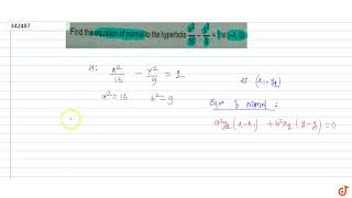 Find The Equation Of Normal To The Hyperbola X 2 16 Y 2 9 1 At 4 0 Youtube Find The Equation Of Normal To The Hyperbola X 2 16 Y 2 9 1 At 4 0 Youtube