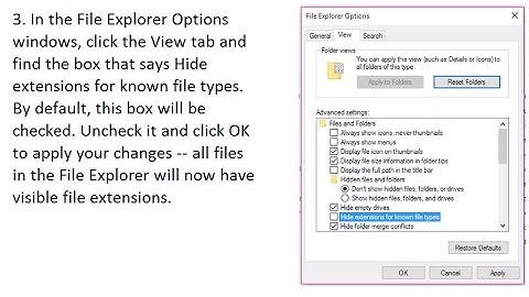 How to Always show file extensions in File Explorer - Windows 10 Quick guide