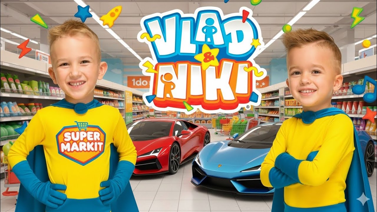 Vlad and niki super markit super cars shopping wow nice 🎉🥳