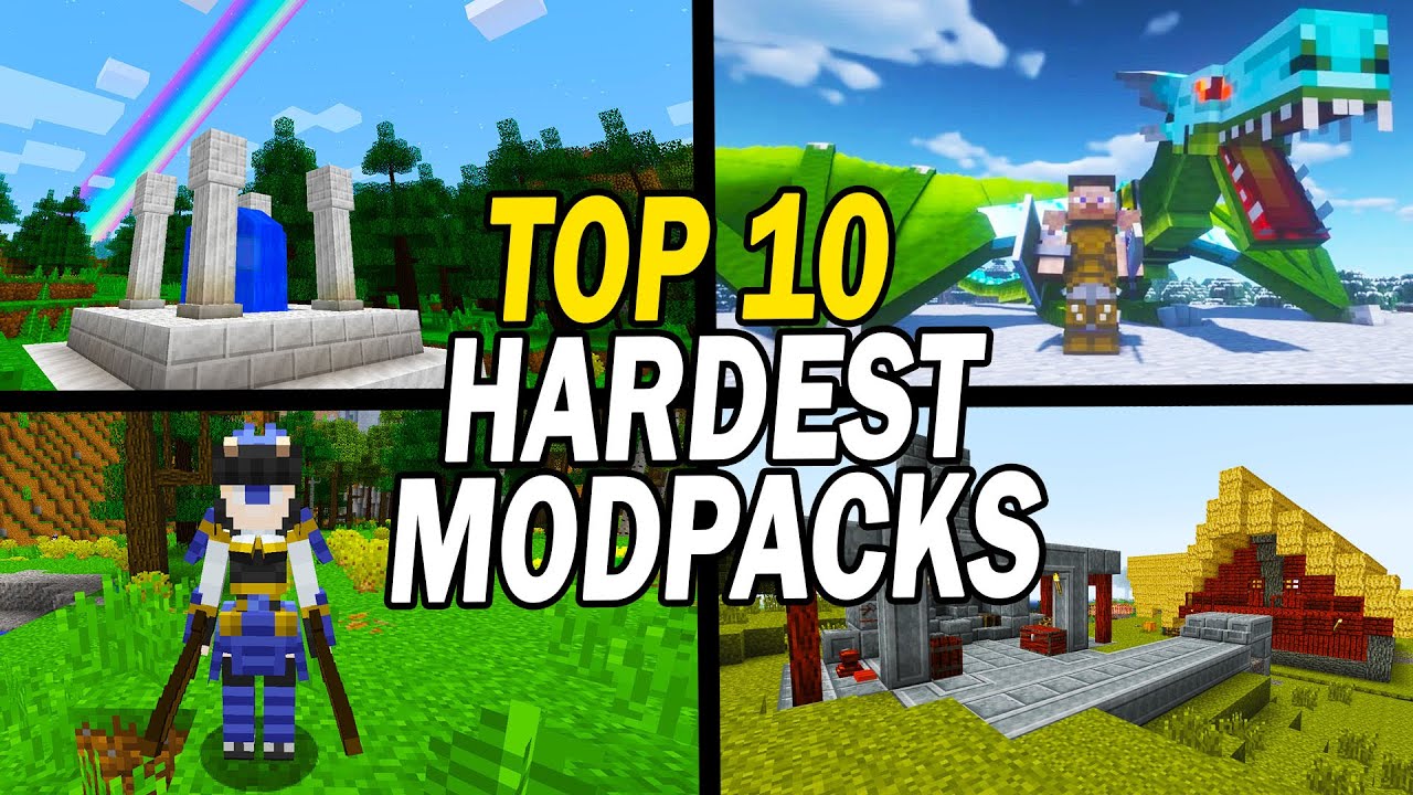 Top 10 Hardest Minecraft Modpacks Youtube