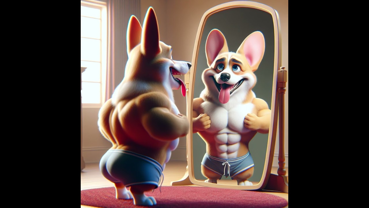 The fat puppy becomes a strong man! 