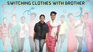 Switching Clothes With Brother 😂||Funny Challenge||Anisha Bohra