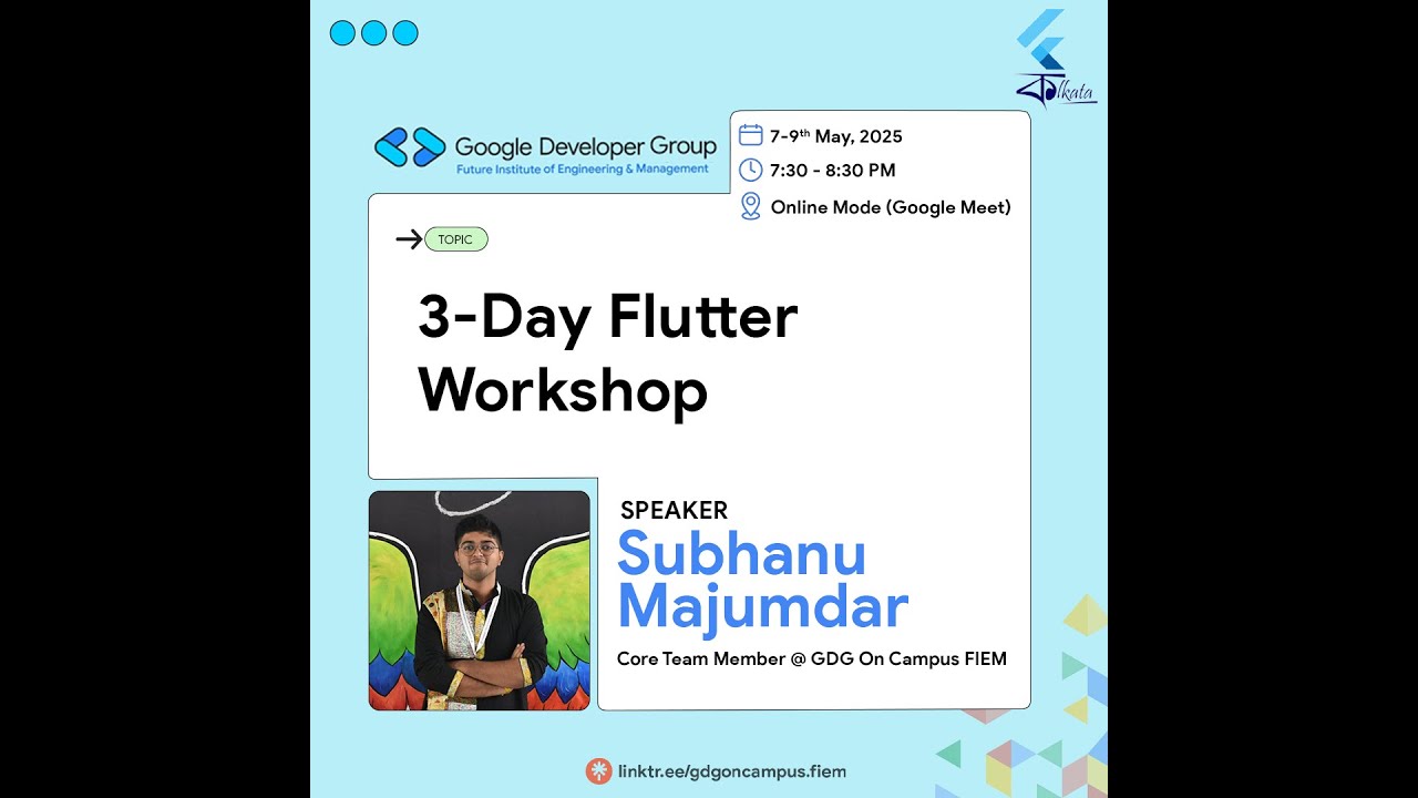 Day 1 | App Development with Flutter Workshop | ft. @flutterkolkata6791 ...