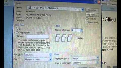 Print via a PCL driver on a Ricoh multifunctional copier -- demonstration by Allied Office Machines