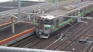 [R3.5.30] 千歳線下り 臨時回送列車 733系ｕシート編成 [早朝の苗穂]