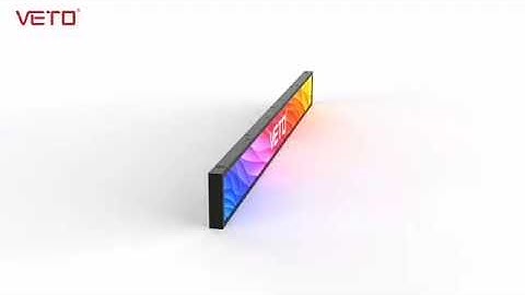 Supermarket Ultra Wide monitor shelf edge stretched bar lcd screen advertising display