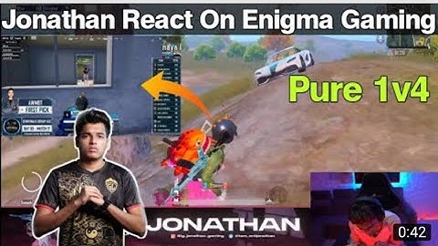 🇮🇳 Jonathan React on Enigma Gaming|Jonathan Pure 1v4 Enigma|