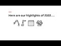 Thanks for your continued support 2022. More to come in 2023!