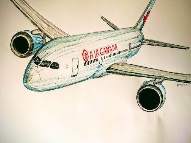 Boeing 787 Line Drawing