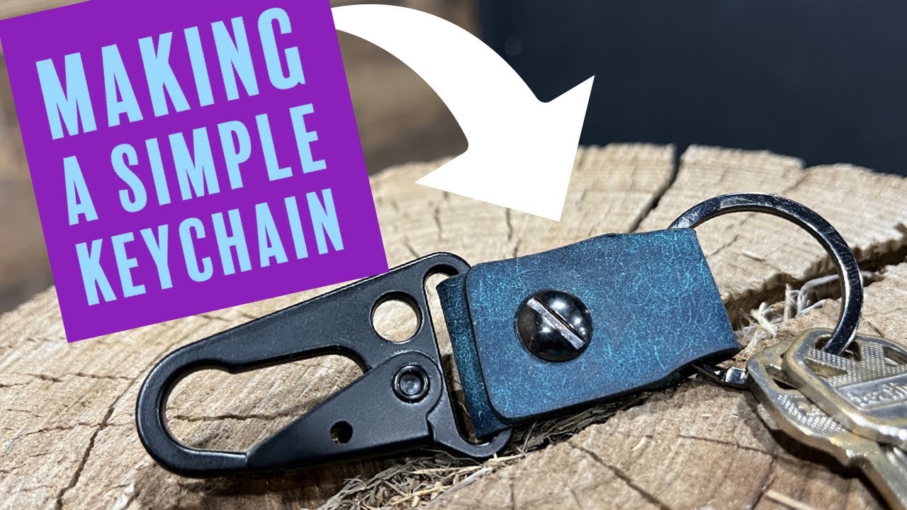The Perfect Leather Keychain - beginner project - YouTube