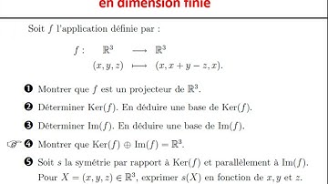 Exercice sur le projecteur et la symétrie en dimension finie ( noyau et image d
