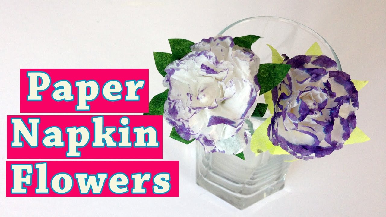 How to make Paper Napkin Flowers Ana DIY Crafts. YouTube