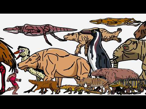Size Comparison: Age of Mammals(Cenozoic Era) Complete | 8minutes.