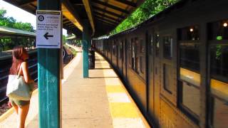 Manhattan Bound R1-9 Nostalgia Train Passing Sheepshead Bay Station via Brighton (Q) Line