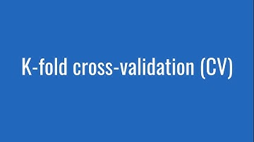 3.13: K-fold cross-validation (CV)