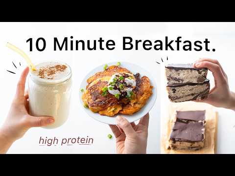 10 Min Breakfast Ideas for a Busy Life. (quick, easy & pretty healthy) thumbnail