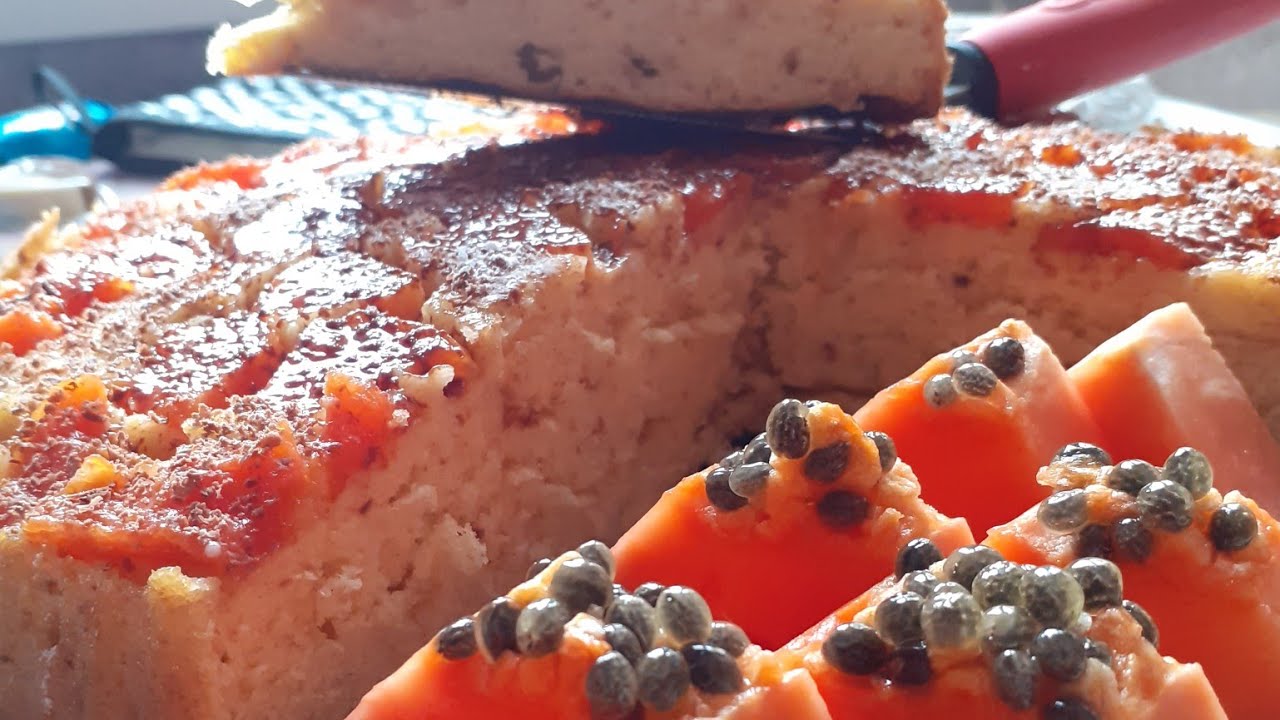 #tartapapaya#papaya#tartafacil    Tarta fácil ✅con papaya