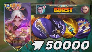 TOP GLOBAL HANABI BEST BURST DAMAGE HACK BUILD 1 HIT 2026!!💀 (op build) - Mobile Legends