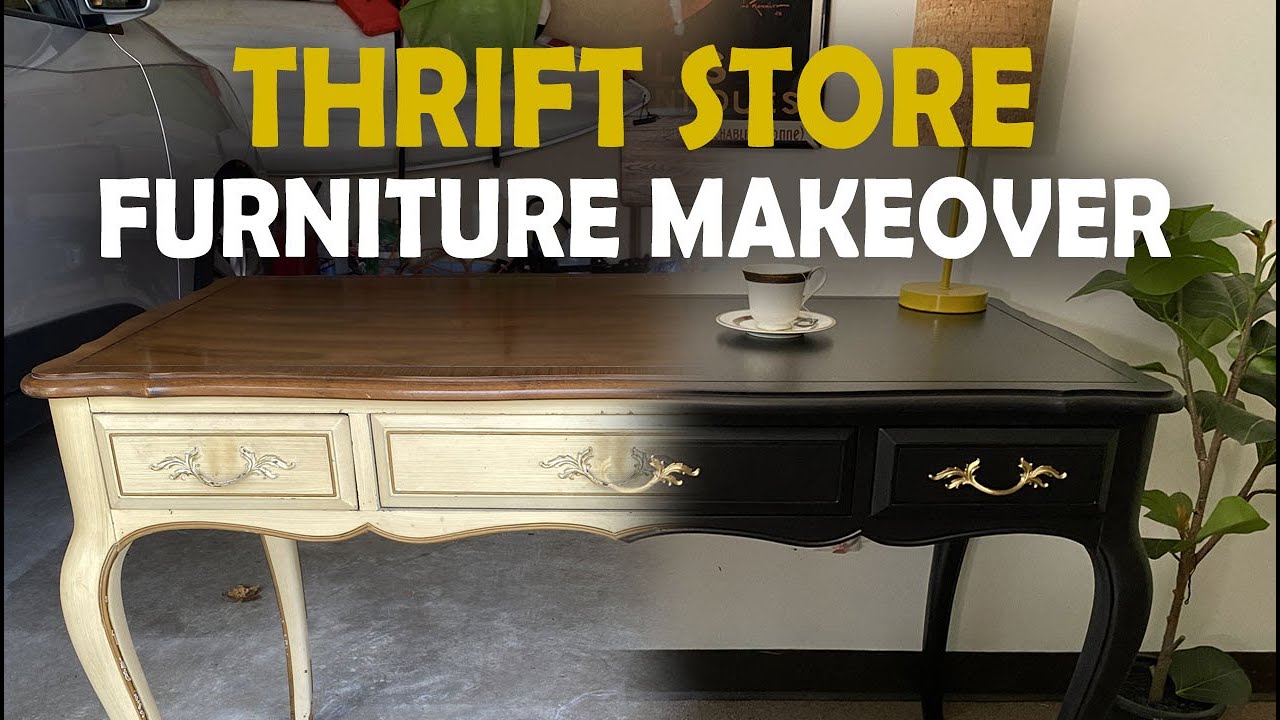 DESK REPAIR & MAKEOVER Repairing a DogChewed Leg, Before and After