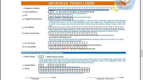 Pengisian Formulir Peserta Didik di Dapodik