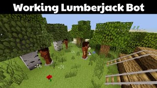 Automatic Wood Cutter in Minecraft PE [Lumberjack] (Command Block Creation)