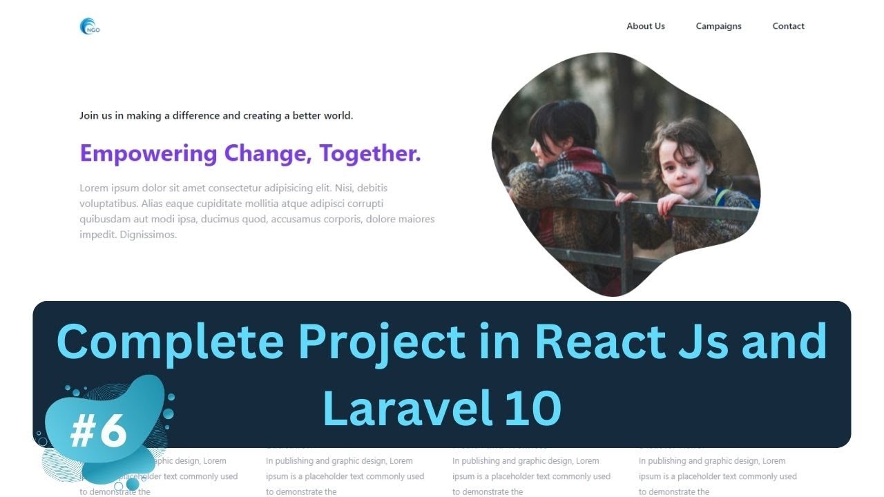Complete NGO Website Project in React Js and Laravel 10 with Source ...